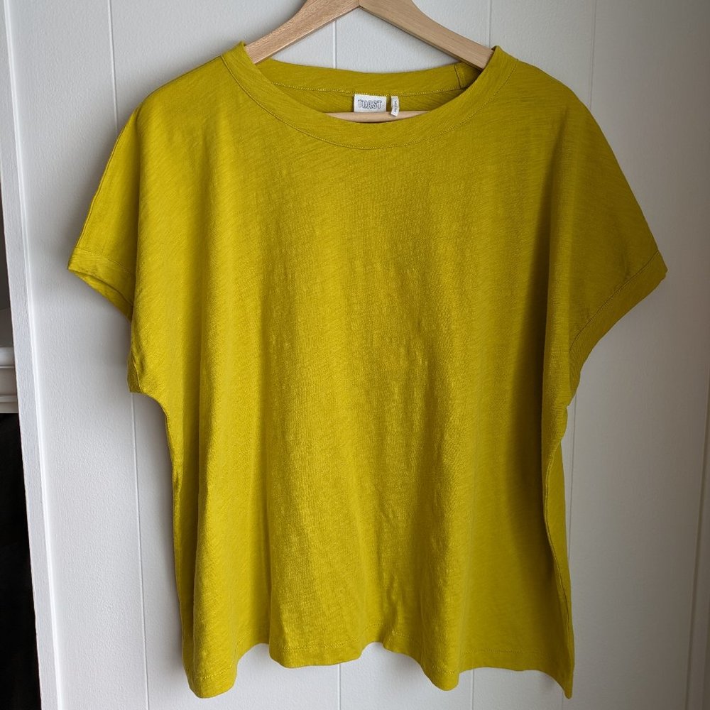 TOAST Toas.t cotton easy tee in Golden Moss, Size Large, NWT